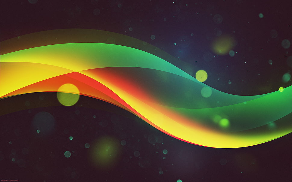 green and multicolored illustration, abstract, PerfectHue HD wallpaper