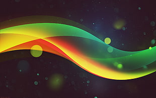 green and multicolored illustration, abstract, PerfectHue