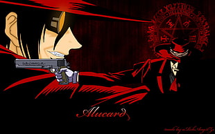 Alucard digital wallpaper, Hellsing, Alucard, pistol
