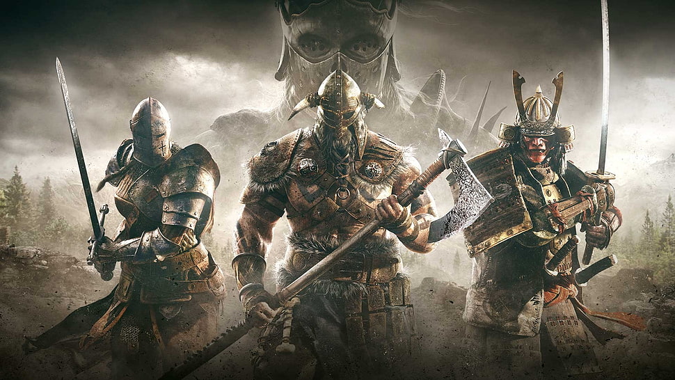 warrior game poster, For Honor, video games, Vikings, samurai HD wallpaper