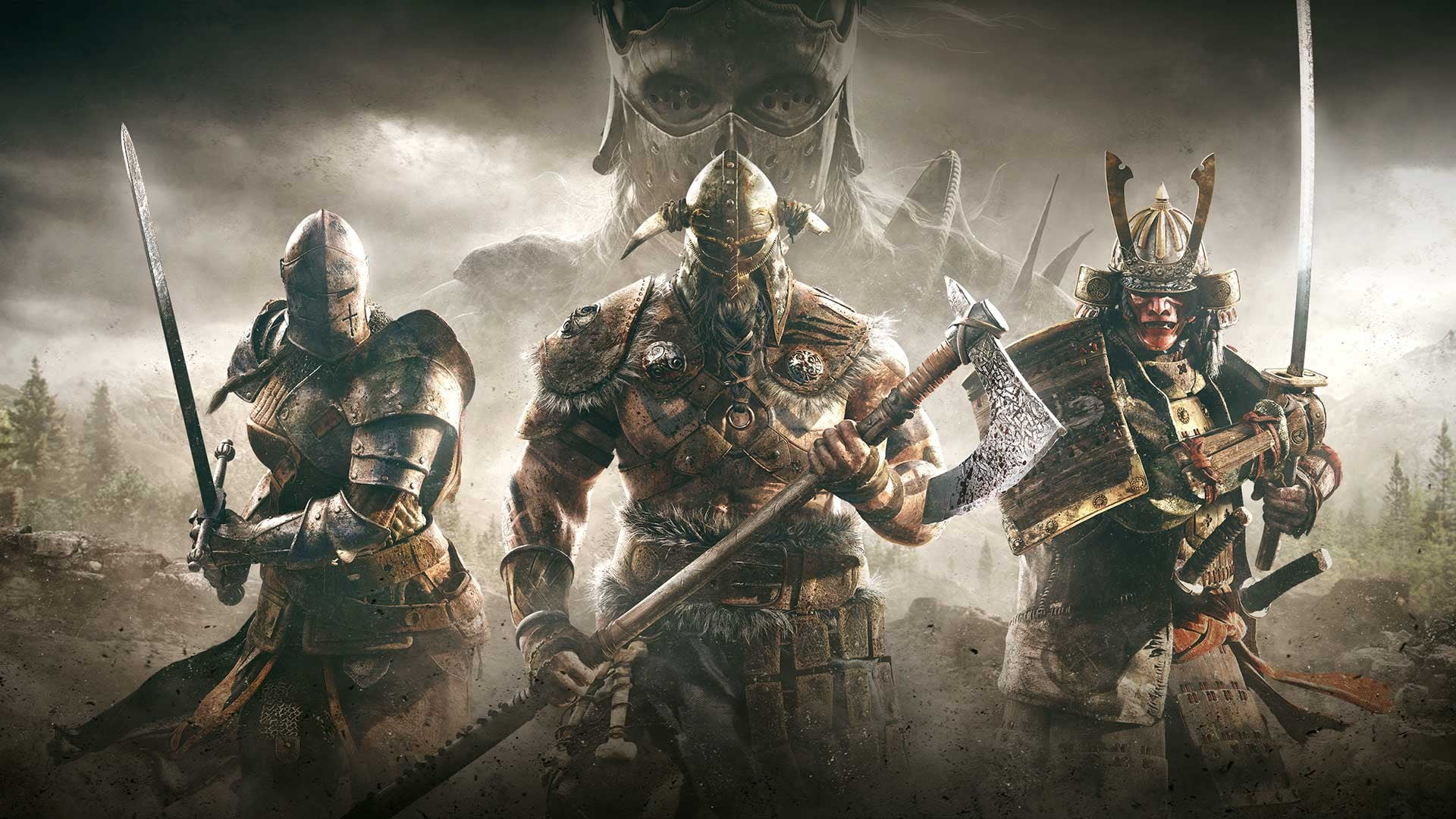 warrior game poster, For Honor, video games, Vikings, samurai