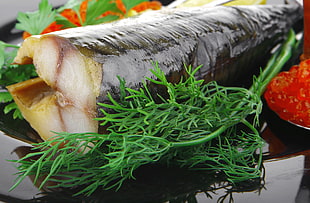 macro photography of sliced fish