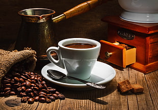 white ceramic coffee mug
