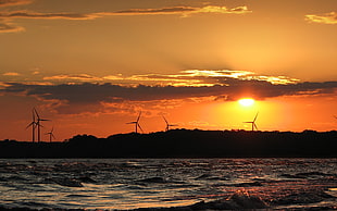 body of water, sunset, beach, sunlight, coast