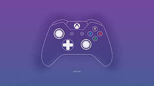 XBOX One game controller illustration HD wallpaper
