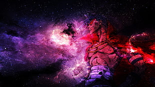 nebula male anime character wallpaper, Tengen Toppa Gurren Lagann, Kamina, universe HD wallpaper