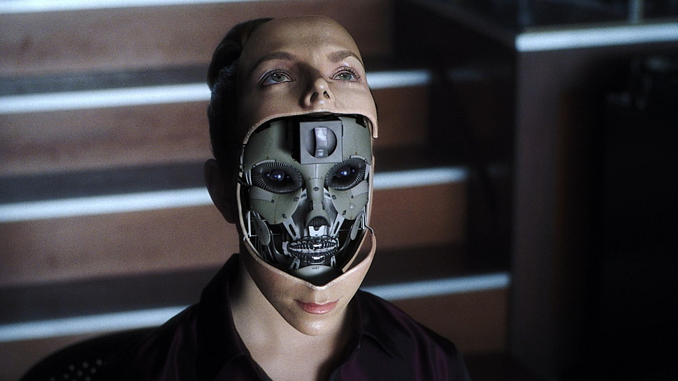 grey robot, androids, robot, machine HD wallpaper