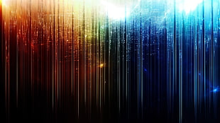 black and multicolored abstract artwork