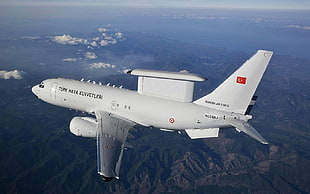 white airplane in the sky, Turkish Air Force, Turkish, Turkish Armed Forces, military aircraft