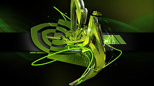 green Nvidia logo HD wallpaper
