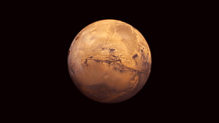 full moon illustration, Mars, planet, space HD wallpaper