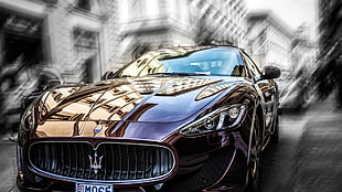 maroon Maserati car, car, Maserati, MC Stradale, Maserati GranTurismo HD wallpaper