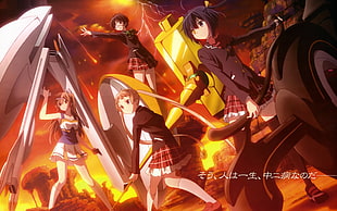 anime digital wallpaper, Chuunibyou demo Koi ga Shitai!, Takanashi Rikka, anime, Dekomori Sanae