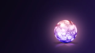 purple and red LED ball HD wallpaper