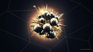 black and brown vector, digital art, sphere