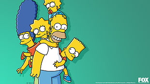 The Simpson Family, The Simpsons, Homer Simpson, Marge Simpson, Lisa Simpson HD wallpaper