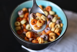 cereal on bowls