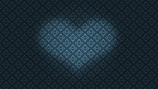 white and black area rug, heart, pattern, minimalism, blue
