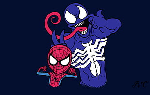Spider-Man and Venom artwork, Marvel Comics, Venom, Spider-Man HD wallpaper