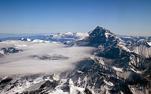 mountain peak, landscape, mountains, clouds, Aconcagua Mountain HD wallpaper