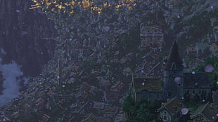brown house screengrab, town, Made in Abyss