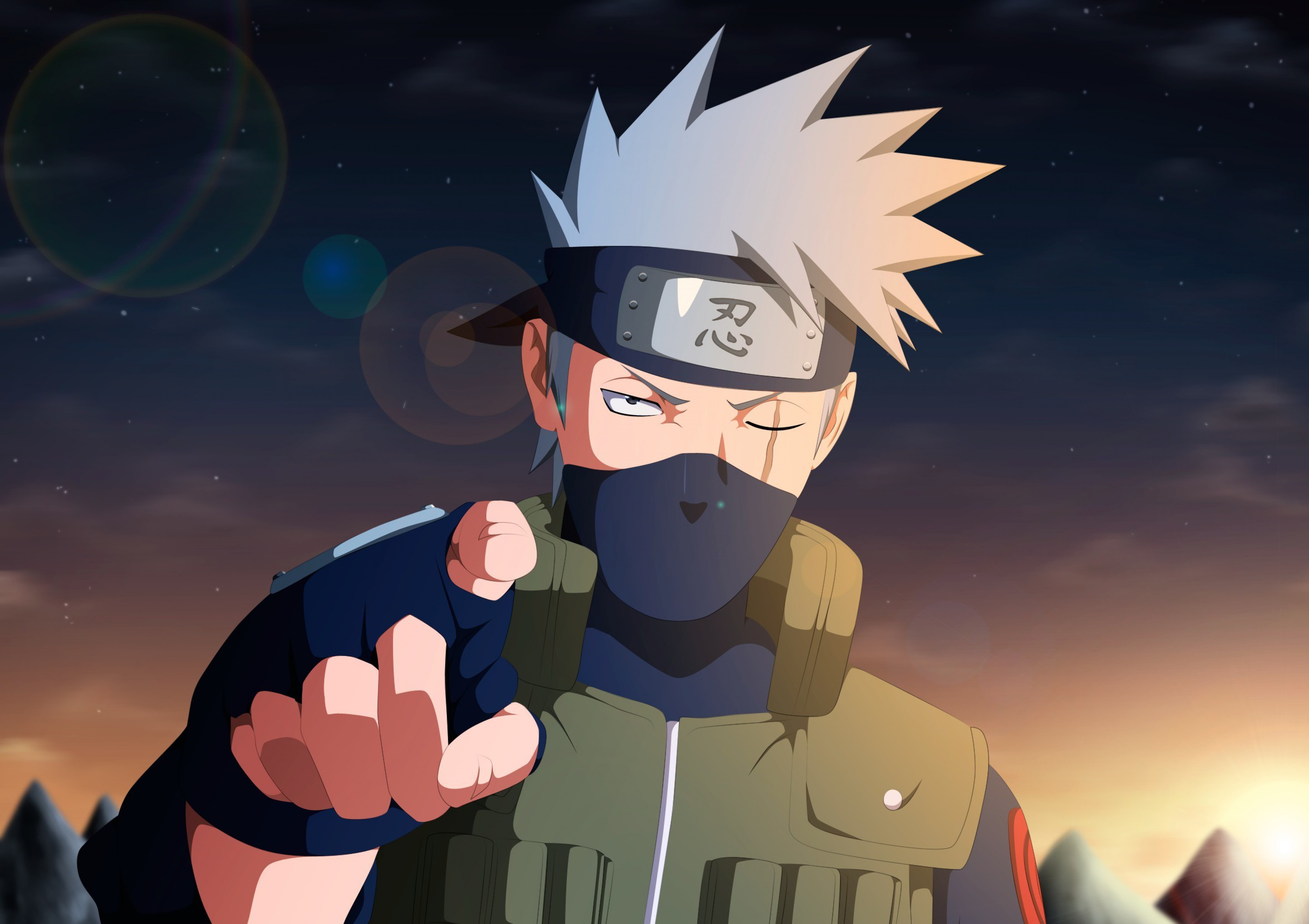 Hatake Kakashi wallpaper, digital art, anime, Naruto Shippuuden, Hatake Kakashi