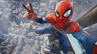 Marvel Spider-Man illustration, Spider-Man, Marvel Comics, PlayStation 4 HD wallpaper