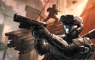 Halo character poster, Halo, ODST, video games, Halo 3: ODST