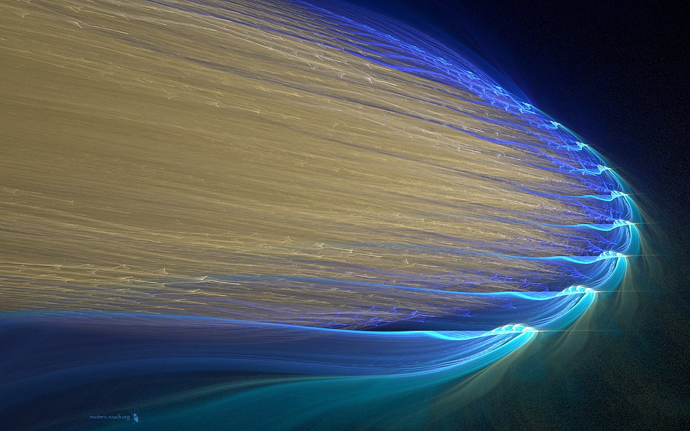 blue,yellow and white abstract painting HD wallpaper