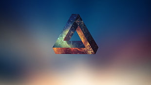 selective focus photo of triangle symbol