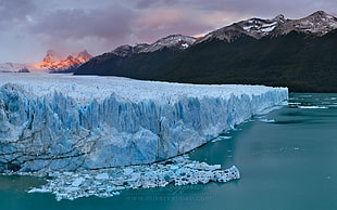 white ice glacier, landscape, nature, ice