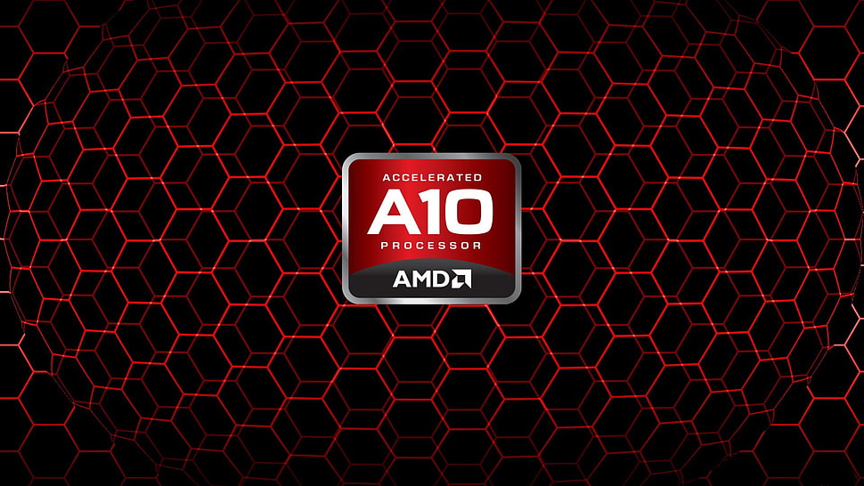 AMD A10 processor logo, AMD HD wallpaper