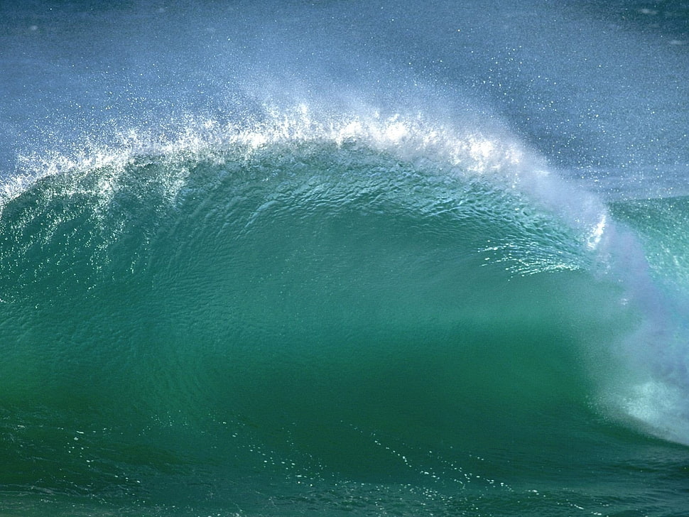 blue ocean waves HD wallpaper