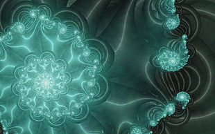 green and white floral clothing textile