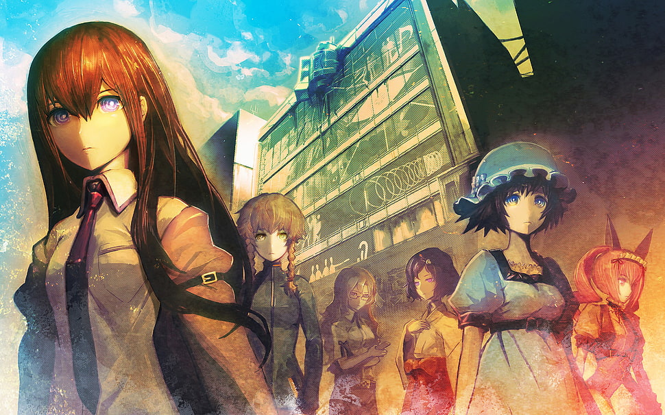 Steins;Gate, Huke (artist), Makise Kurisu, Amane Suzuha HD wallpaper