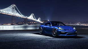 blue sports coupe, car, sports car, Super Car , road HD wallpaper