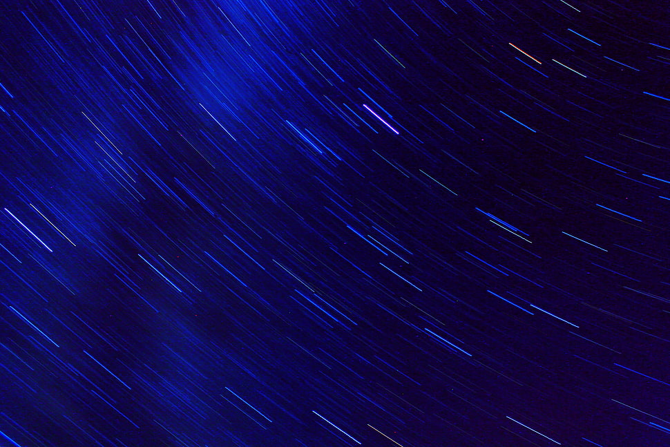 black and red area rug, space, star trails HD wallpaper