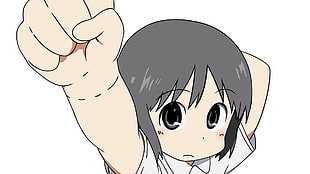 black haired female anime character illustration, Nichijou, Nano Shinonome, anime