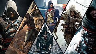 Assassin's Creed digital wallpaper, Assassin's Creed, video games, Ezio Auditore da Firenze, Arno Dorian