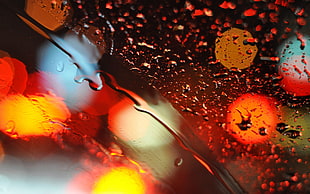 rain, water on glass HD wallpaper