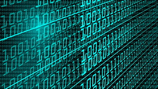 data matrix wallpaper, binary, numbers, typography