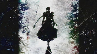 silhouette of man illustration, anime, Black Lagoon, Sawyer the Cleaner, Roberta HD wallpaper