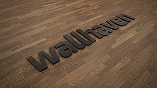 black Wallhaven freestanding letter