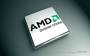 gray AMD computer processor, AMD