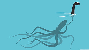 black octopus illustration