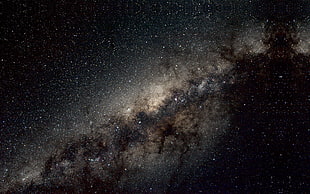 gray and black nebula, space, Milky Way