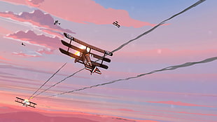 fighter planes game digital wallpaper, Skies of Fury DX, Skies of Fury, video games, sky HD wallpaper