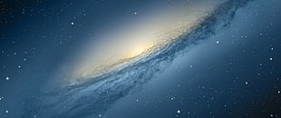 milky way illustration, galaxy, space, blue, stars