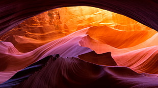 desert digital wallpaper, nature, landscape, lava, colorful