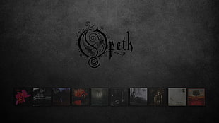 gray background with text overlay, Opeth, music, artwork